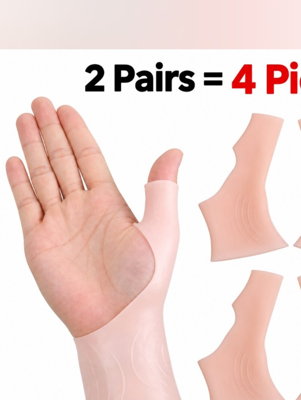 🤚 2 Pairs = 4 Pieces Silicone Thumb Supports
